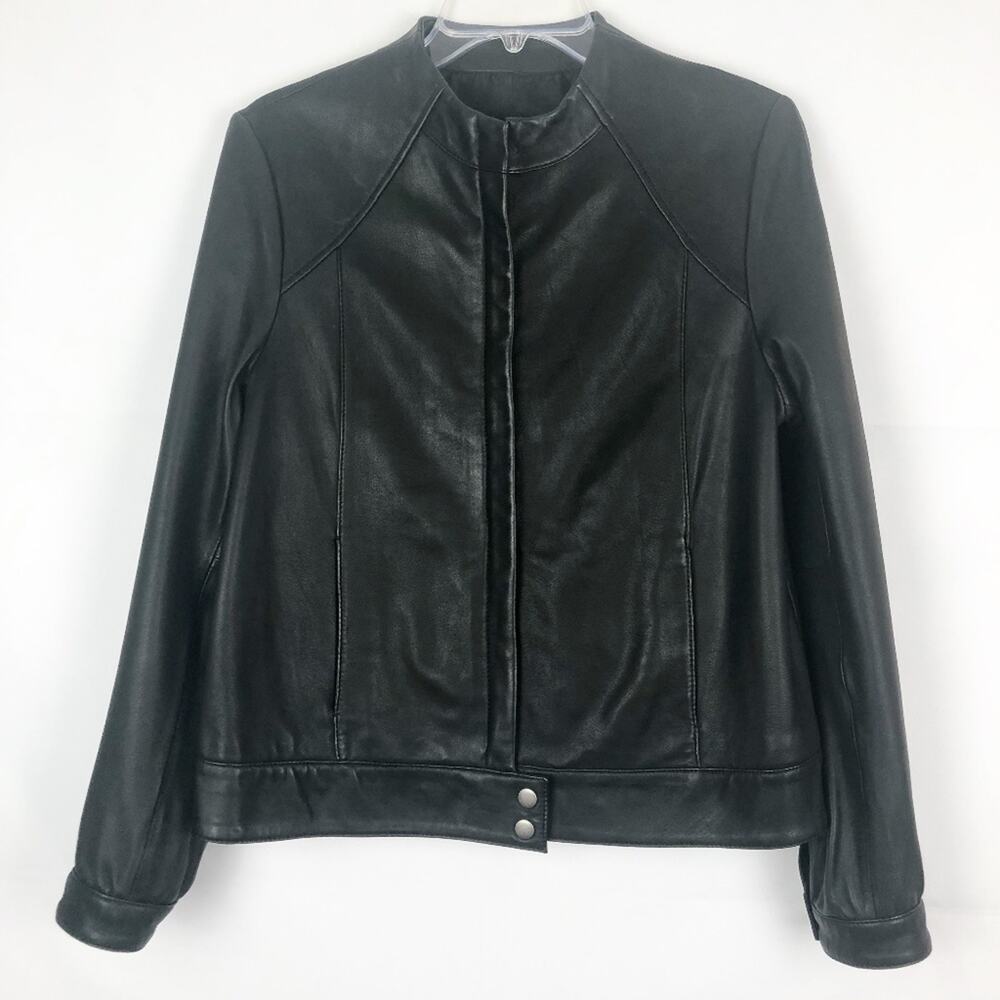 Alfani I Women's Zip Front Leather Jacket